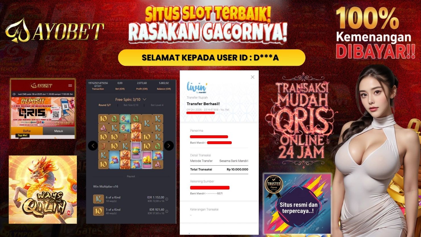 AYOBET JACKPOT SLOT WAYS OF THE QILIN